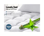 Queen Mattress Topper Bamboo Fibre Pillowtop Protector
