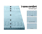 Bedding Cool Gel 7-zone Memory Foam Mattress Topper w/Bamboo Cover 8cm - Double