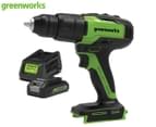 Greenworks 24V Brushless Hammer Drill Kit - Green/Black 1