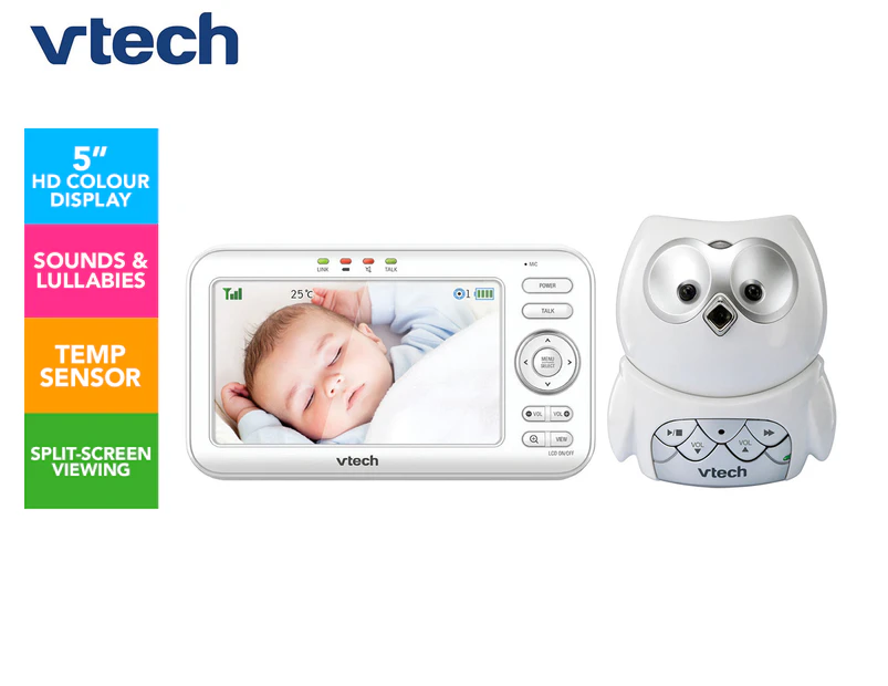 VTech BM5100-OWL Safe & Sound Full Colour LCD Video/Audio Baby Monitor
