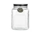 3PK Lemon & Lime Ascot Glass Jar 1.5L Kitchen Storage Canister Container Clear