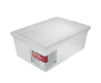 3x Boxsweden Essentials 10.5L Stackable 36cm Storage Organiser Container Clear