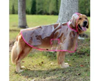 (5XL, Pink) - Glanzzeit Dog See-through Raincoat Cool Rain Jackets Adjustable Poncho for Medium Large Dogs 2XL to 6XL