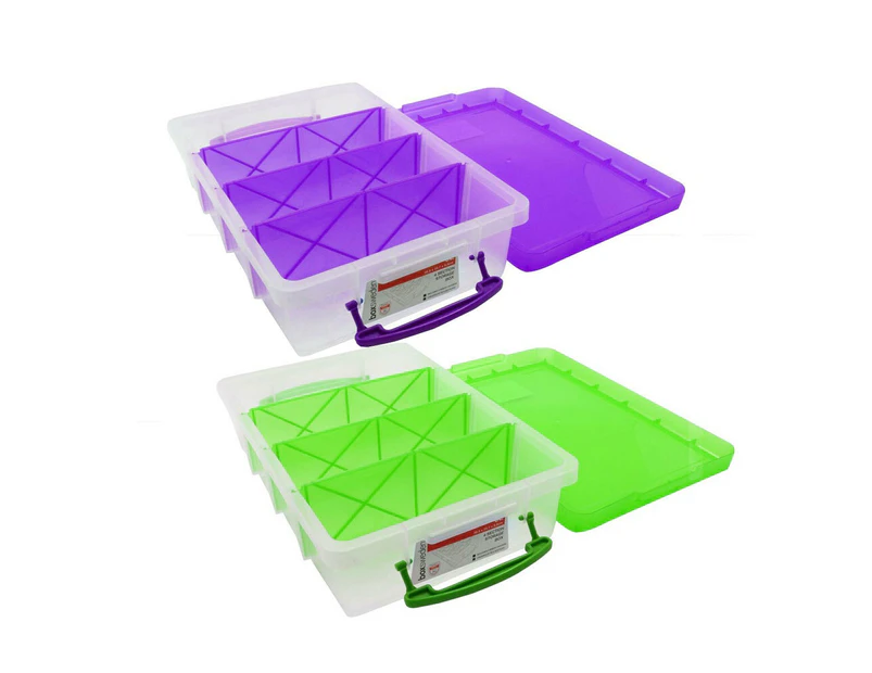 Boxsweden 6L Plastic Compartment Storage Box - Clear for sale online