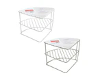 3x Boxsweden Wire Corner Kitchen Rack 22cm Home Corners Organiser Storage Asst.