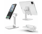Portable Universal Mobile Phone and Tablet Stand - White