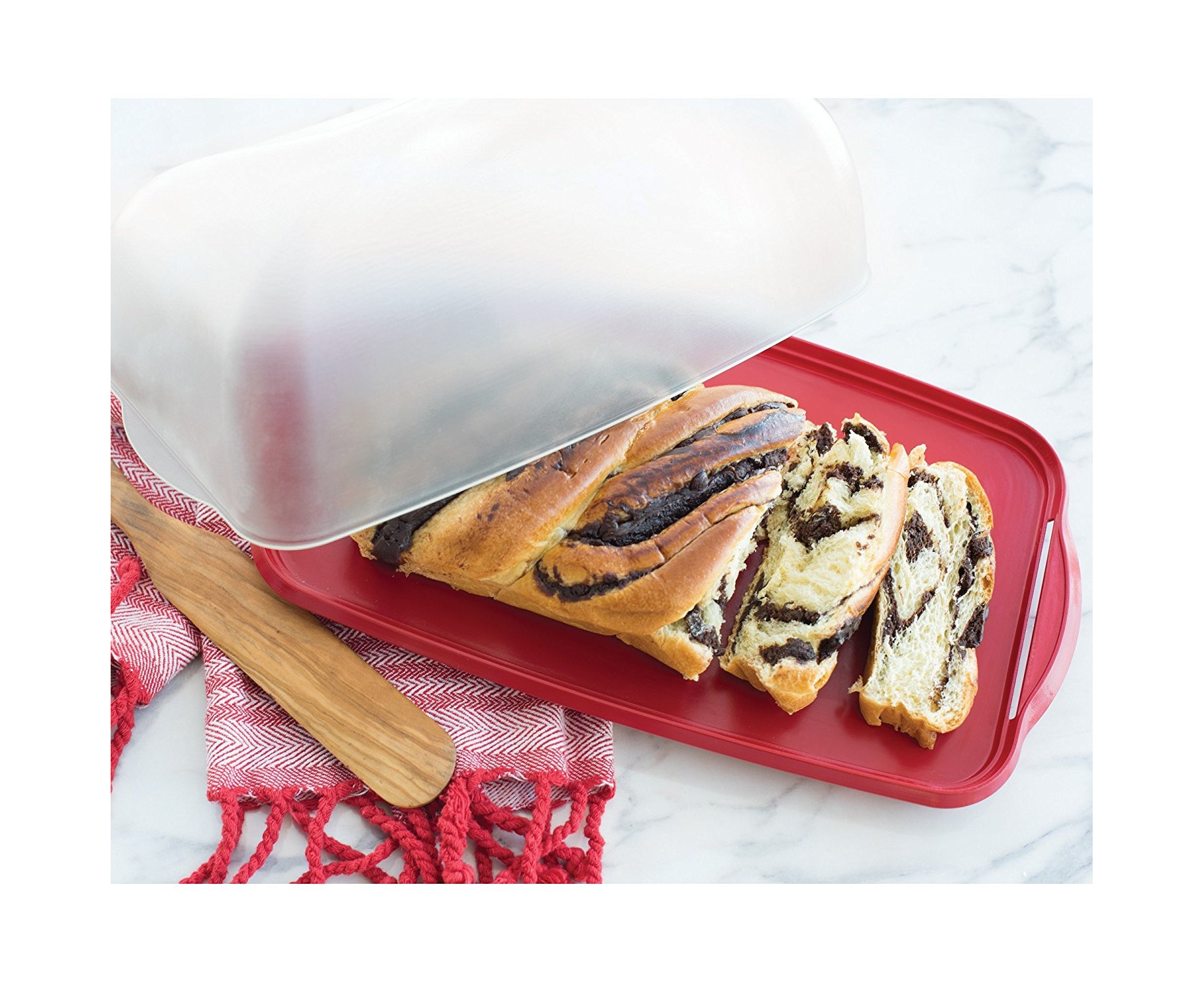 loaf cake keeper Fresh Bread Storage Clear Plastic Bread Bin Clear Glass  Bread | eBay