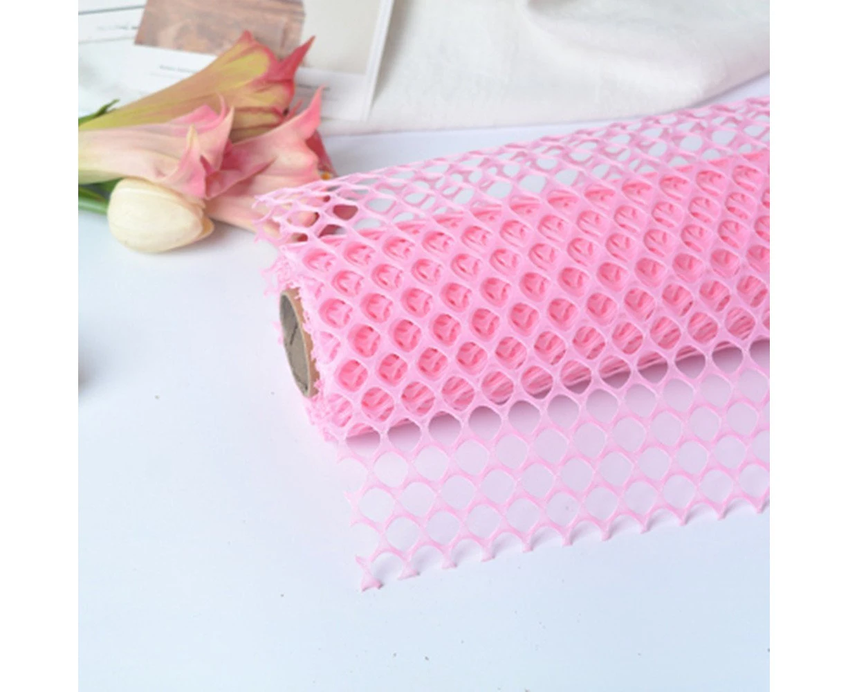 (Pink) - BBC Circle Net Flower Packaging Material Flower Shop Packging Material 60cm x 5 Yard (Pink)