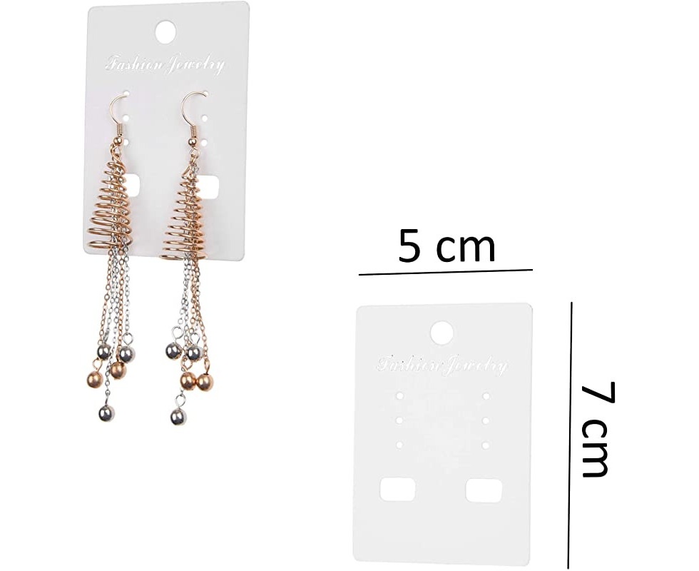 Eco-Fused 200 pcs Gold Earring Hooks, 500 pcs Transparent Earring Backs and  50 pcs Earring Card Holders - Great for Jewelry Making, DIY Earrings