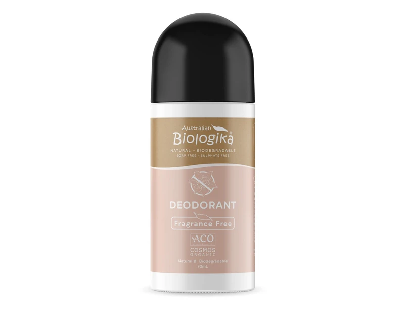 Biologika Fragrance Free Organic Deodorant Roll On (ACO) 70mL