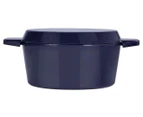 Stanley Rogers Cast Iron French Oven Grill Duo 3.5L - Midnight Blue