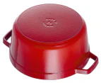 Staub 24cm Enamelled Cast Iron Round Cocotte - Cherry Red