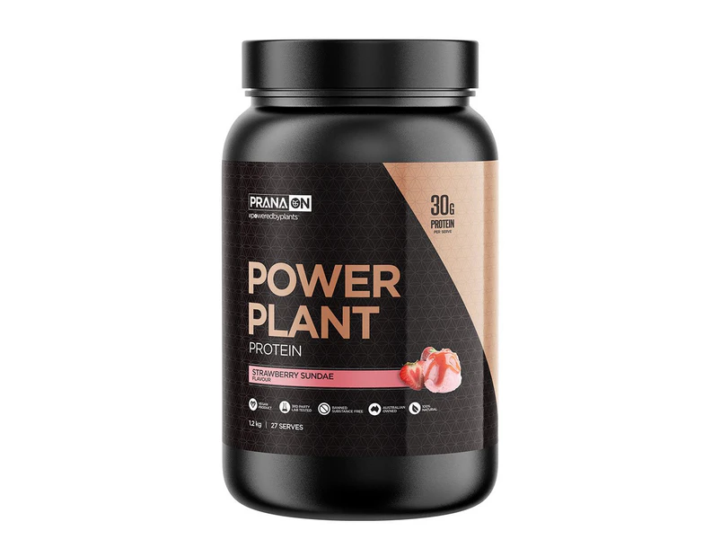 Prana ON Power Plant Protein - Vegan Protein 1.2kg - Strawberry Sundae