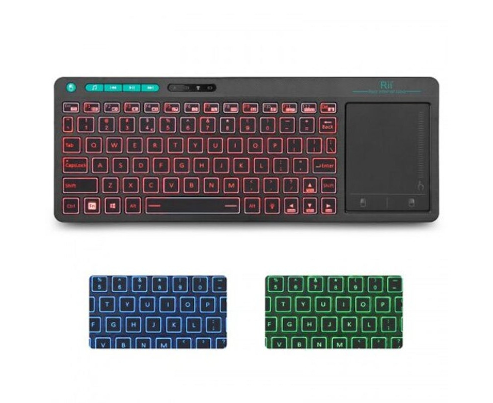 rii three colors backlit business keyboard