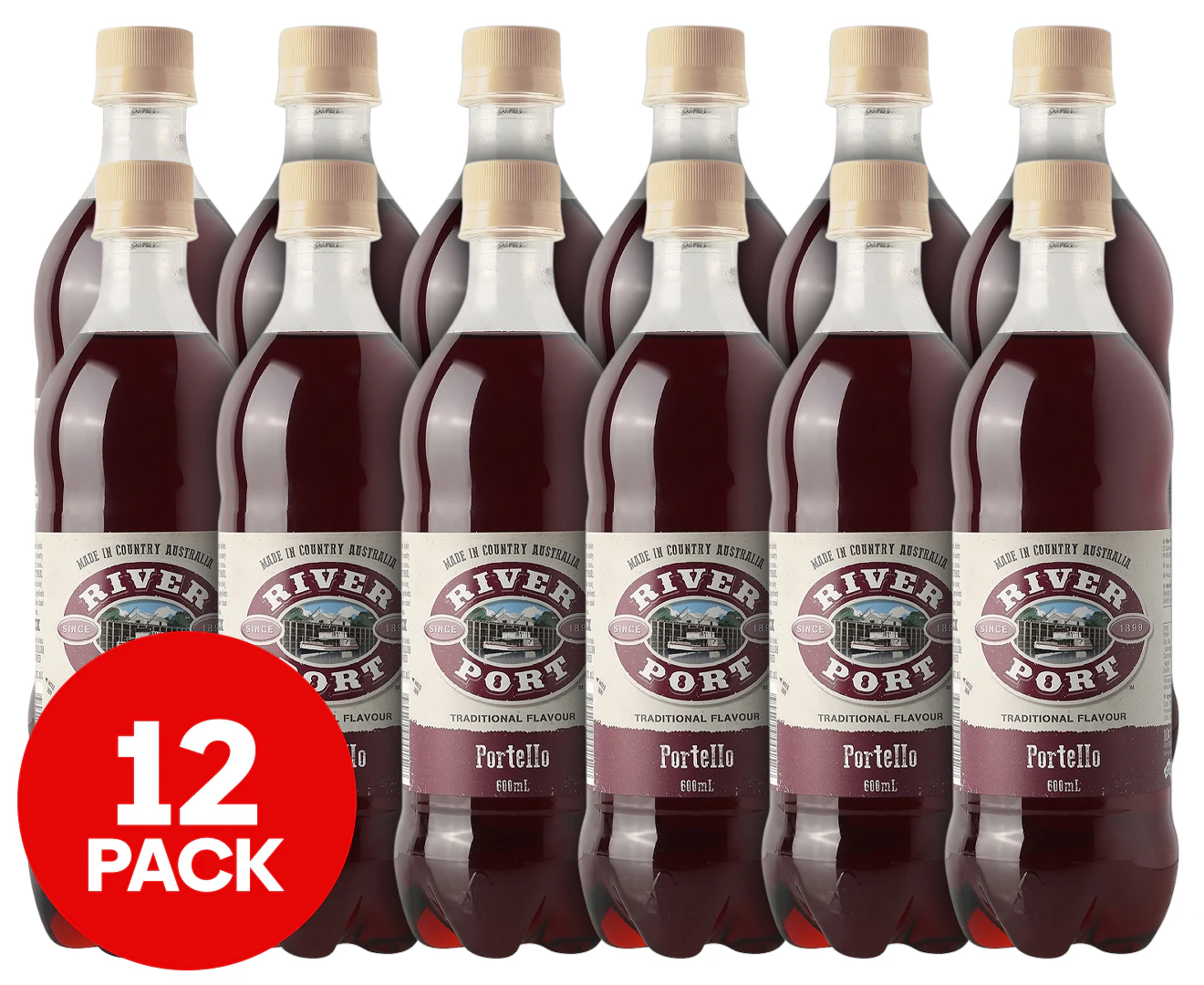 12pk River Port Soda Portello 600mL