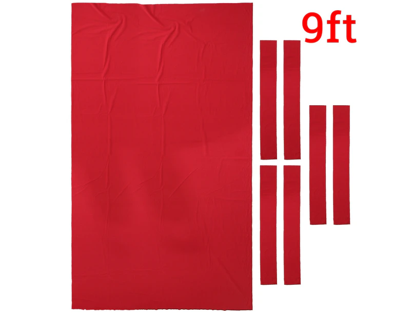 9FT Worsted Billiard Table Cloth Sports Wool Cloth Pool Table Cloth Felt Snooker Table Accessories Red