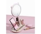 Smart Hand LED Light Cosmetic Makeup Mirror USB Touch Screen Home Desk Vanity White Colour 1