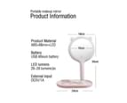Smart Hand LED Light Cosmetic Makeup Mirror USB Touch Screen Home Desk Vanity White Colour 6