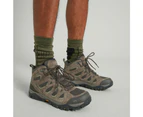 Kathmandu Mornington Men's Mid Waterproof Hiking Boots - Brown Gunsmoke