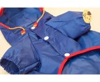 (L: 37cm Length,50cm Chest, 39cm Neck, Blue) - TOPSUNG Dog Raincoat Waterproof Puppy Jacket Pet Rainwear Clothes for Small Dogs/Cats