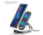 Kuulaa Qi Wireless Charger 10W Fast Wireless Charging Dock Station Phone Holder Charger- Black Wireless