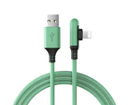 3 Pack 90-Degree Silicone Charging Cable for iPhone and iPad-2.5M