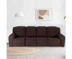 Recliner Sofa Slipcover Couch Covers for 4 Cushion Couch, Sofa Cover Furniture Protector with Elasticity, Brown