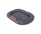 (Large, Oval Quilted Black Mat) - DII Bone Dry Kennel & Crate Padded Pet Mat For Small, Medium, and Large Dogs or Cats