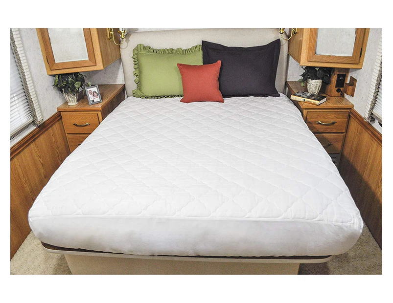 Ab Lifestyles Camper King 72x80 Usa Made Mattress Pad, Quilted Mattress Cover Fo