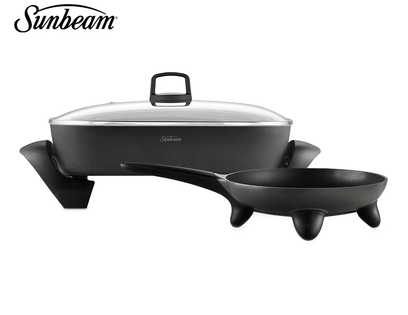 Sunbeam DiamondForce Banquet Frypan & Skillet Set - Black PUM4000DF