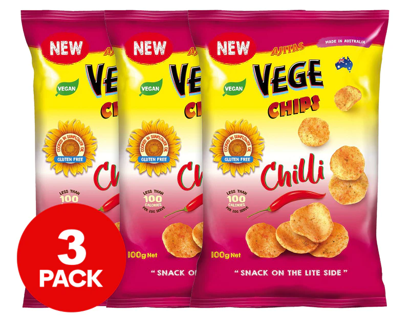 3 x Vege Chips Chilli 100g