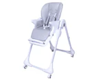 Childcare Pip Wheeled Feeding High Chair - Cool Grey