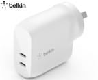 Belkin Dual USB-C PD Wall Charger - White 1