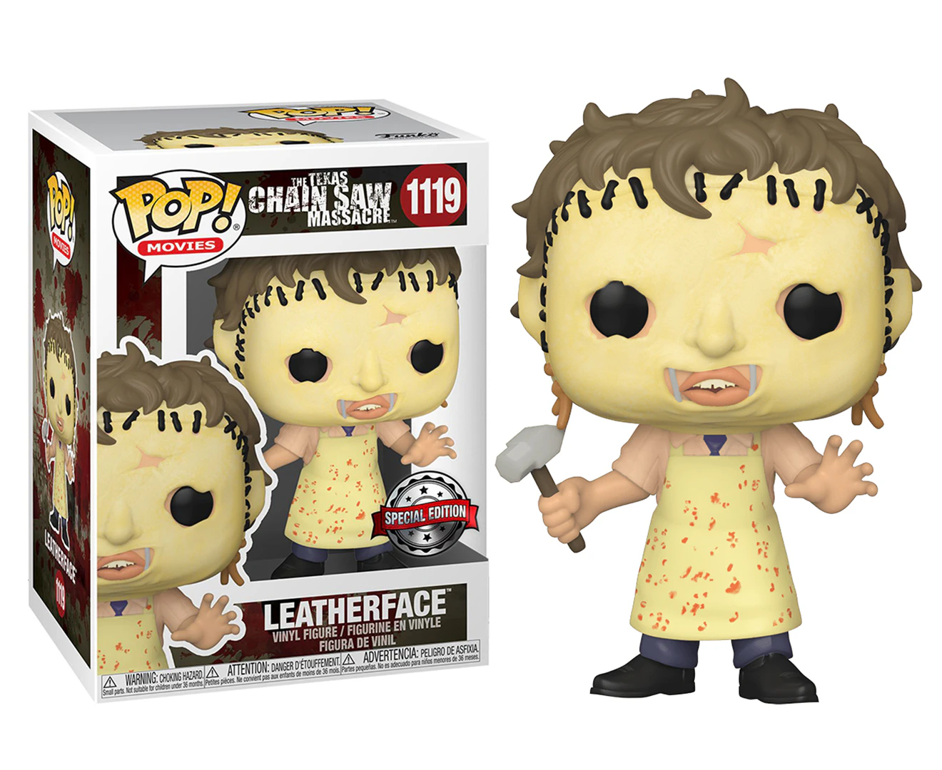 Pop! Figurine Texas Chainsaw Leatherface w/Hammer RS Collectable Vinyl Toy 3+