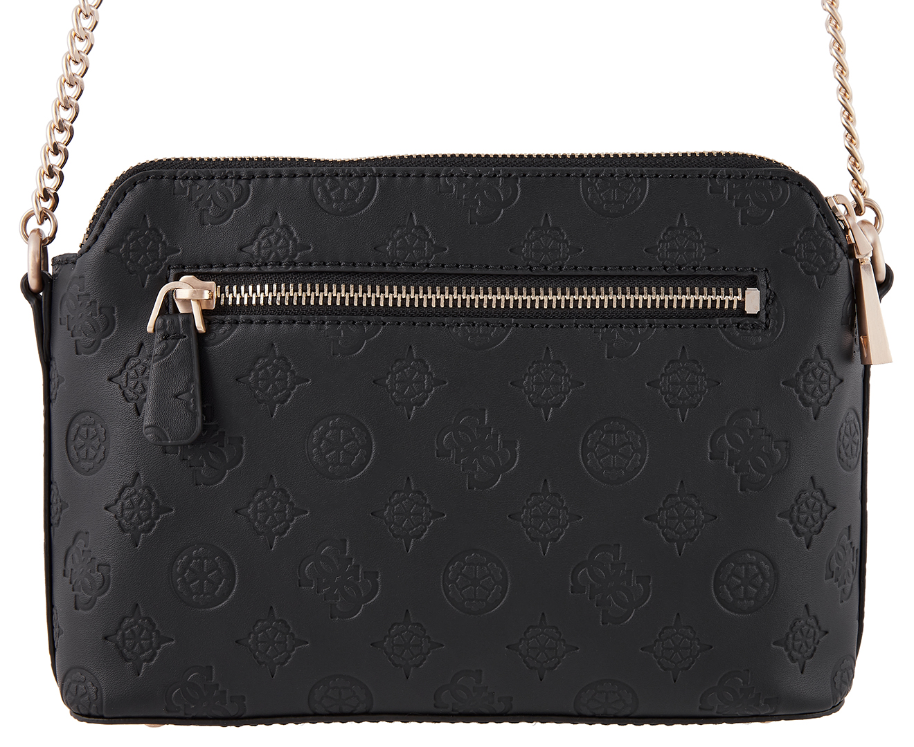 Guess Bea Double Zip Crossbody Bag Black