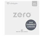LifeStyles Zero Uber-Thin Condoms 40-Pack