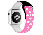 Strapmall Soft Silicone Cartoon Minnie Mouse Bands for Apple Watch Series SE/7/6/5/4/3/2/1-C9