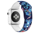 Strapmall Soft Silicone Cartoon Stitch Bands for Apple Watch Series SE/7/6/5/4/3/2/1-C24