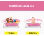 Baby Bath Tub Infant Toddlers Foldable Bathtub Folding Safety Bathing Shower 6