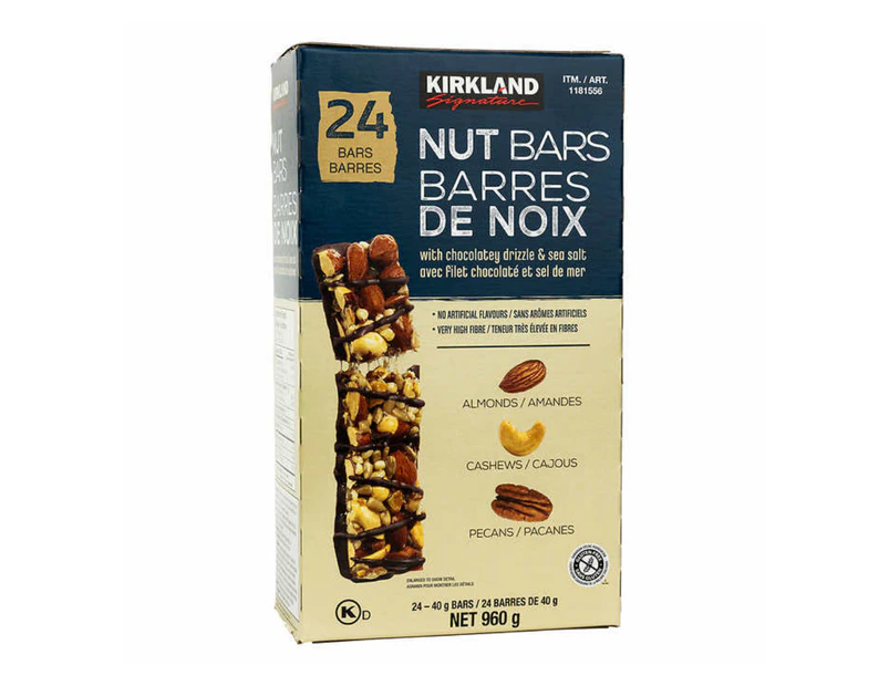 Kirkland Signature Nut Bars Cocoa & Sea Salt 24 Pack