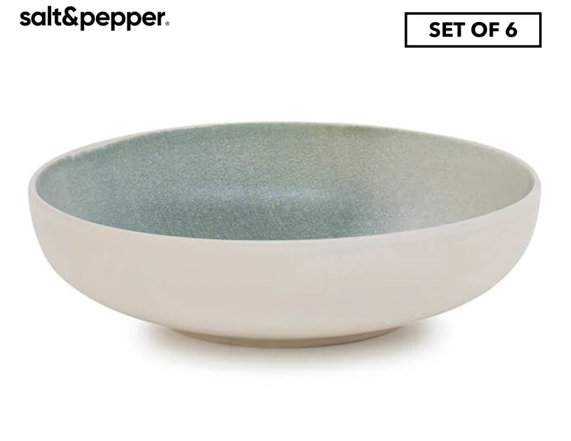 Set of 6 Salt & Pepper 20.5x5cm Kanoko Bowl - Green