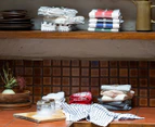 J.Elliot Home Gardenia Tea Towels 3-Pack - Charcoal/White
