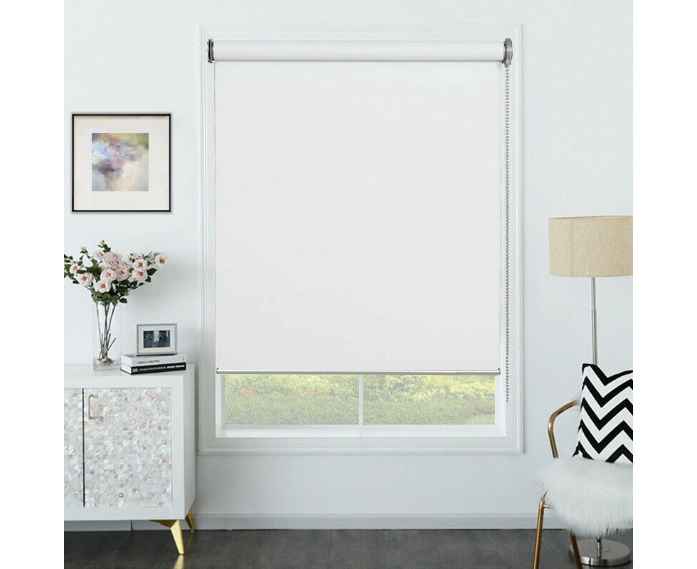 Burma Room Darkening Roller Blinds 220cm Drop White