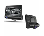 HD Front Rear & Interior Three Lens Car Dashboard Camera