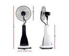 Devanti Portable Misting Fan with Remote Control - White