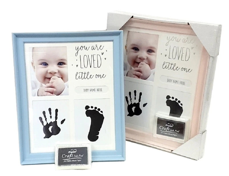 bulk 12 Baby Hand & Foot Print Photo Frame 2 Assort Picture Wall Art 23x28cm