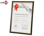 Unigift A4 Certificate Frame - Black/Gold - 21x29.7cm