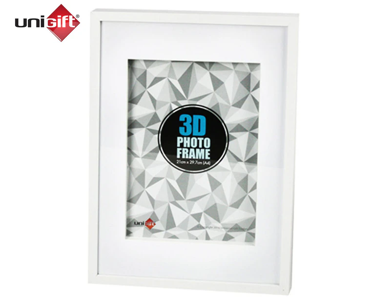 Unigift 3D Photo Frame 29.7x21cm (A4) - White