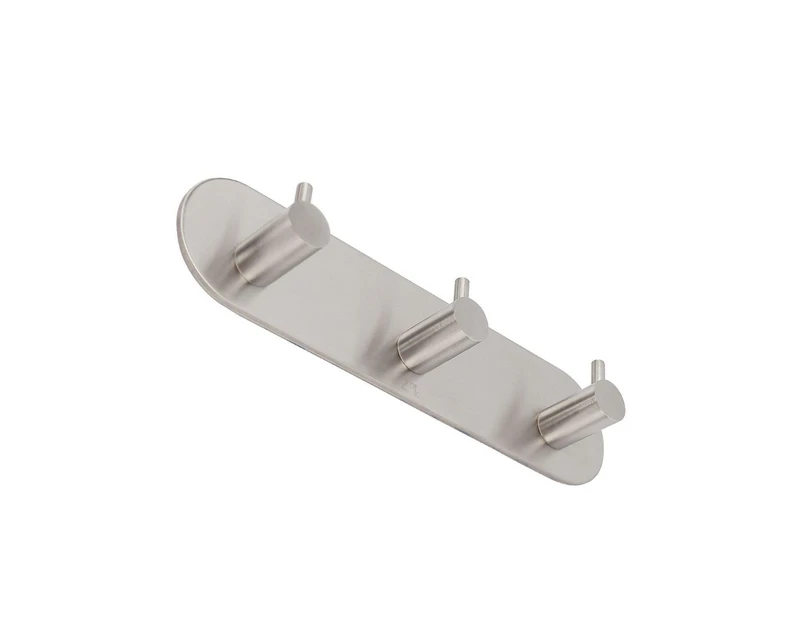 ZOIC 304 Stainless Steel 3M Self Adhesive Hook Towel Hook Hanger Coats Hats Key Bathroom Towel Rack - 3 Hooks