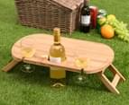 West Avenue 50cm Cheese & Wine Bamboo Picnic Table 2